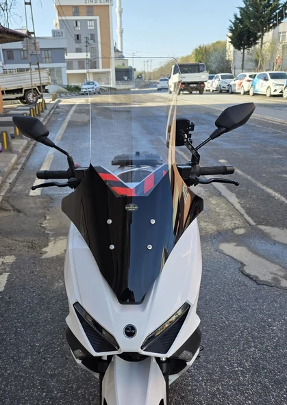 MOTOCAM RKS Vieste 249 Siperlik Ön Cam 2022-2025 Model 78cm Şeffaf Renkli 4mm UZUN CAM ürün görseli