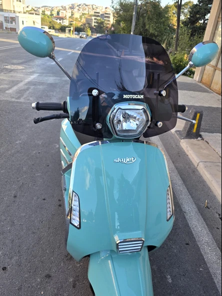 MOTOCAM Skyjet Bellina Ön Cam 2024-2025 Model 37cm Siyah Renkli 4mm APARATSIZDIR - 2