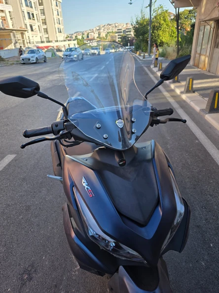 MOTOCAM RKS Arome 125 Siperlik Ön Cam 2022-2025 Model 43cm Şeffaf Renkli SPORTİF - Resim 2