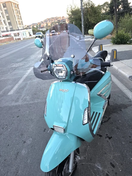 MOTOCAM Skyjet Bellina Ön Cam 2024-2025 Model 41cm Füme Renkli 4mm Elcikli APARATSIZDIR - Resim 3