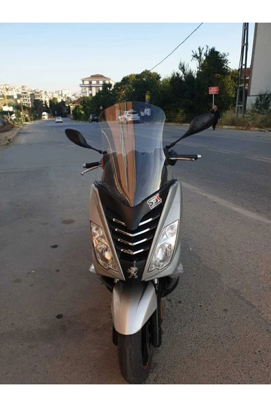 MOTOCAM Peugeot Citystar 200 Siperlik Ön Cam 2017-2018 Model 56cm Şeffaf Renkli 4mm UZUN CAM - 1