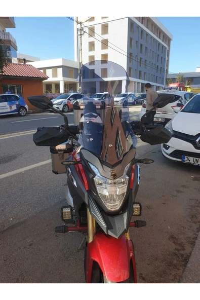 MOTOCAM RKS Trv 242 Siperlik Ön Cam 2021 Model 68cm Füme Renkli 4mm UZUN CAM - Resim 2