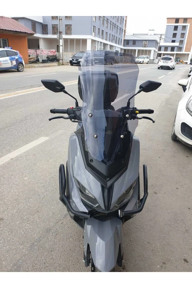 MOTOCAM RKS Grace PRO Siperlik Ön Cam 2023-2025 Model 57cm Füme Renkli 4mm - 1