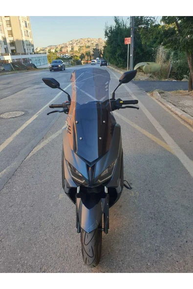MOTOCAM RKS Grace 202 Siperlik Ön Cam 2022-2025 Model 55cm Füme Renkli 4mm KISA SPOR CAM - 1