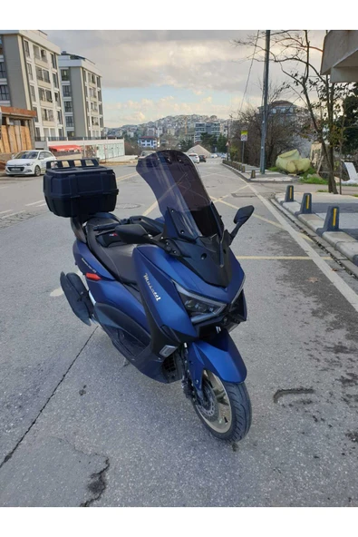 MOTOCAM Musatti Glamaro Max 125 Siperlik Ön Cam 2023-2025 Model 50cm Siyah Renkli 4mm UZUN CAM - Resim 3