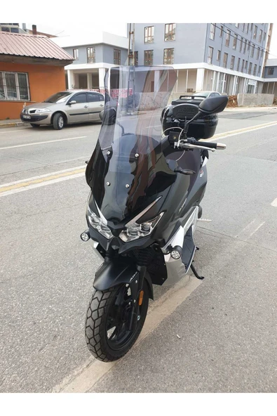 MOTOCAM RKS Blade 250 -350   Siperlik Ön Cam 2023-2025 Model 75cm Füme Renkli 4mm UZUN CAM - Resim 2