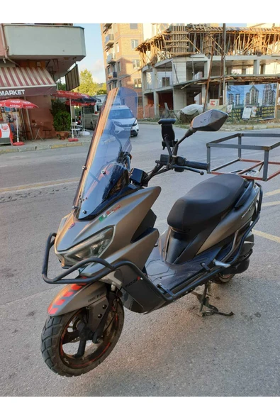 MOTOCAM RKS Newlight 125 Siperlik Ön Cam 2021-2022 Model 65cm Füme Renkli 4mm PRO MODELE UYMAZ - Resim 2