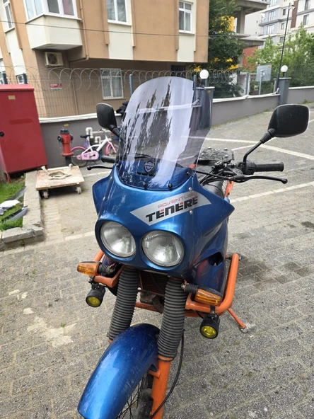 MOTOCAM Yamaha Tenere XT 660 Z Siperlik Ön Cam 1991-1999 Model 36cm Füme Renkli 4mm - Resim 3