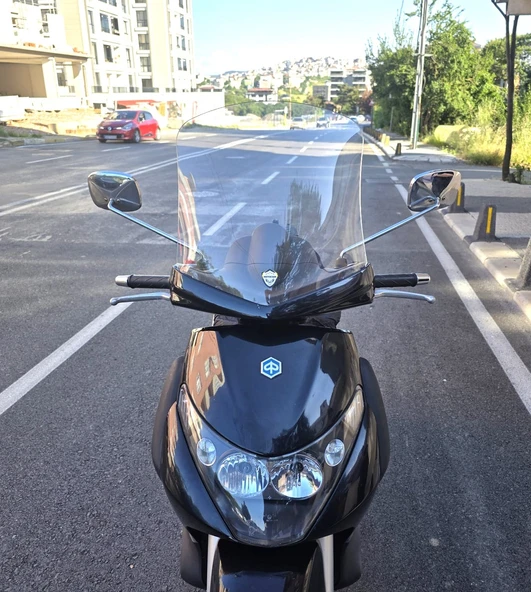 MOTOCAM Piaggio Beverly 250 Siperlik Ön Cam 2005-2007 Model 44cm Şeffaf Renkli 4mm - 1