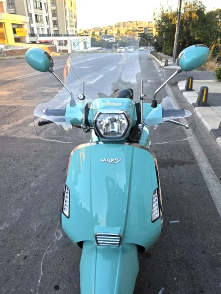 MOTOCAM Skyjet Bellina Ön Cam 2024-2025 Model 41cm Şeffaf Renkli 4mm Elcikli APARATSIZDIR ürün görseli