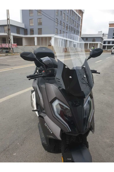 MOTOCAM Yuki Defender Siperlik Ön Cam 2023-2025 Model 63cm Şeffaf Renkli 4mm - Resim 2