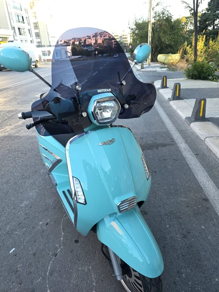 MOTOCAM Skyjet Bellina Ön Cam 2024-2025 Model 41cm Siyah Renkli 4mm Elcikli APARATSIZDIR - Resim 2