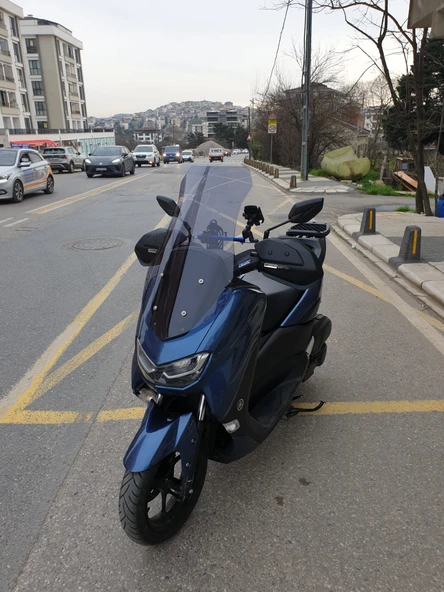 MOTOCAM Yamaha Nmax Siperlik Ön Cam 2021-2024 Model 72cm Füme Renkli 4mm UZUN CAM - Resim 3