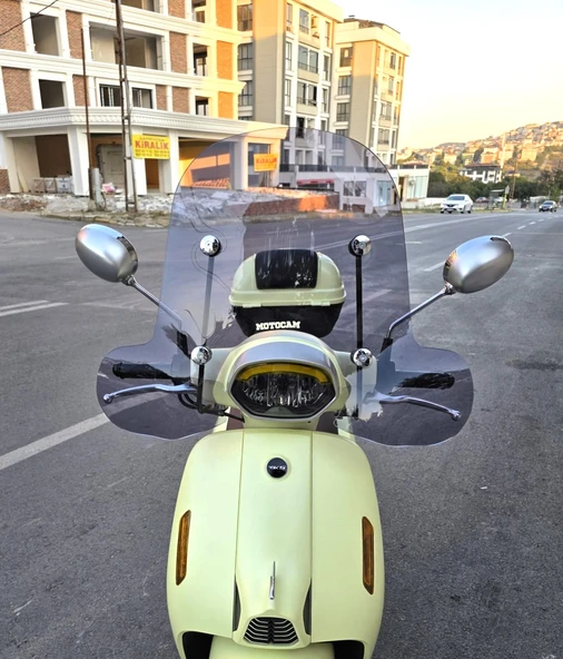 MOTOCAM RKS LTR 125 Siperlik Ön Cam 2023 -2025 Model 51cm Füme Renkli 4mm APARATSIZDIR - 1