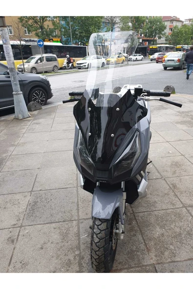 MOTOCAM Moto Gusto Dream 150 Siperlik Ön Cam 2023-2025 Model 78cm şeffaf Renkli 4mm UZUN CAM - Resim 3