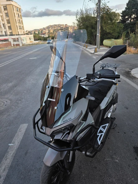 MOTOCAM Mondial Ressivo 250 Siperlik Ön Cam 2023-2025 Model 78cm Şeffaf Renkli 4mm - Resim 3