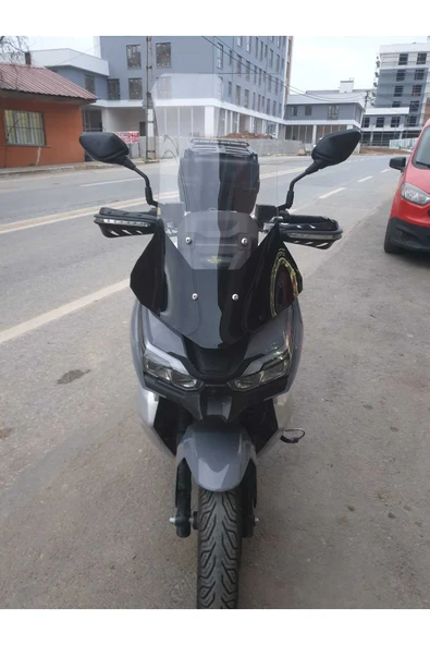 MOTOCAM RKS Freccia 150 Siperlik Ön Cam Alt Siyah 2022-2025 Model 75cm Şeffaf Renkli 4mm UZUN CAM ürün görseli