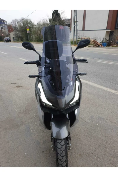 MOTOCAM RKS Veloce 150 Siperlik Ön Cam 2023-2025 Model 65cm Füme Renkli 4mm ORTA BOYLU CAM - 1