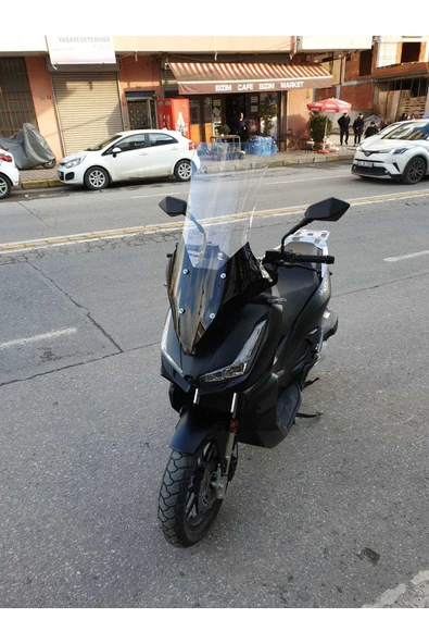 MOTOCAM Skyjet Rivero 125 Siperlik Ön Cam 2025 Model 78cm şeffaf Renkli 4mm UZUN CAM - Resim 3