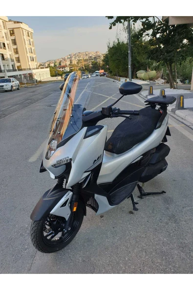 MOTOCAM Zontes ZT 125 Siperlik Ön Cam 2025 Model 55cm Şeffaf Renkli 4mm - Resim 3