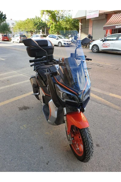 MOTOCAM QJ ATR 125 Siperlik Ön Cam 2023-2025 Model 75cm Şeffaf Renkli 4mm UZUN CAM - Resim 3