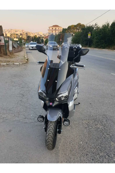 MOTOCAM RKS Freccia 150 Siperlik Ön Cam 2022-2025 Model 78cm şeffaf Renkli 4mm UZUN CAM - Resim 2