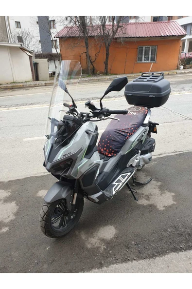 MOTOCAM Mondial Ressivo 250 Siperlik Ön Cam 2023-2025 Model 75cm Şeffaf Renkli 4mm UZUN CAM - Resim 2