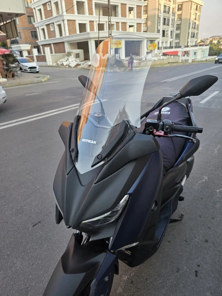 MOTOCAM Yamaha Xmax 250 Siperlik Ön Cam 2018-2022 Model 65cm Şeffaf Renkli 4mm  UZUN CAM - Resim 3
