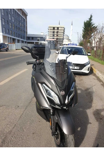 MOTOCAM Yuki Explorer 250 Siperlik Ön Cam 2021-2025 Model 72cm Şeffaf Renkli 4mm UZUN CAM - Resim 3