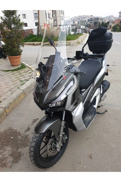 MOTOCAM RKS Veloce 150 Siperlik Ön Cam 2023-2025 Model 75cm Şeffaf 4mm UZUN CAM - Resim 2