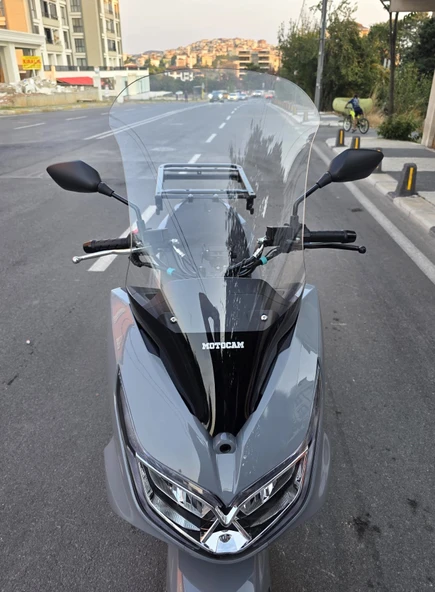 MOTOCAM Motolüx MCX 125 Siperlik Ön Cam 2024-2025 Model 68cm Şeffaf Renkli 4mm ürün görseli