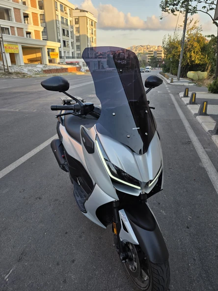 MOTOCAM RKS RZ 250 S Siperlik Ön Cam 2022-2025 Model 68cm Siyah Renkli 4mm UZUN CAM - Resim 2