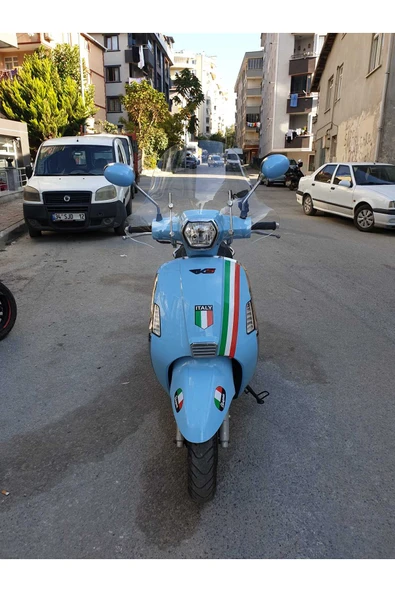 MOTOCAM RKS Bitter Siperlik Ön Cam 2022-2025 Model 43cm Şeffaf Renkli 4mm Elcikli APARATSIZDIR - 3