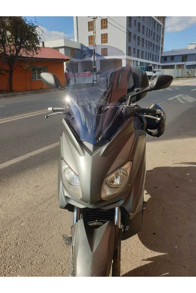 MOTOCAM Yamaha Xmax 250 Siperlik Ön Cam 2011-2013 Model 55cm Füme Renkli 4mm KISA SPOR CAM - Resim 3