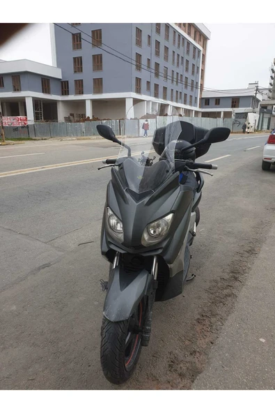 MOTOCAM Yamaha Xmax 250 Siperlik Ön Cam 2011-2013 Model 55cm Şeffaf Renkli 4mm KISA SPOR CAM - Resim 3