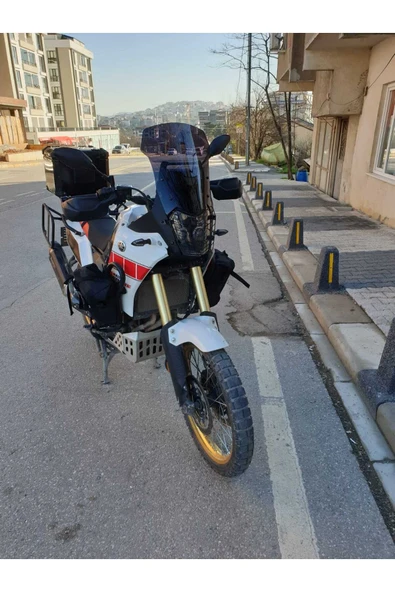 MOTOCAM Yamaha Tenere Rall 700 Siperlik Ön Cam 2019-2025 Model 39cm Siyah Renkli 4mm - Resim 3