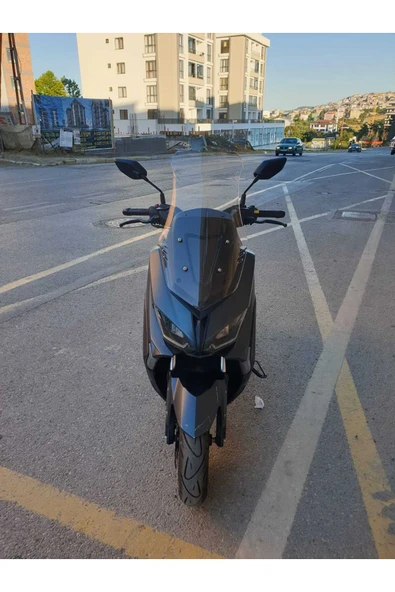 MOTOCAM RKS Grace 202 Siperlik Ön Cam 2022-2025 Model 55cm Şeffaf Renkli 4mm KISA SPOR CAM - 1