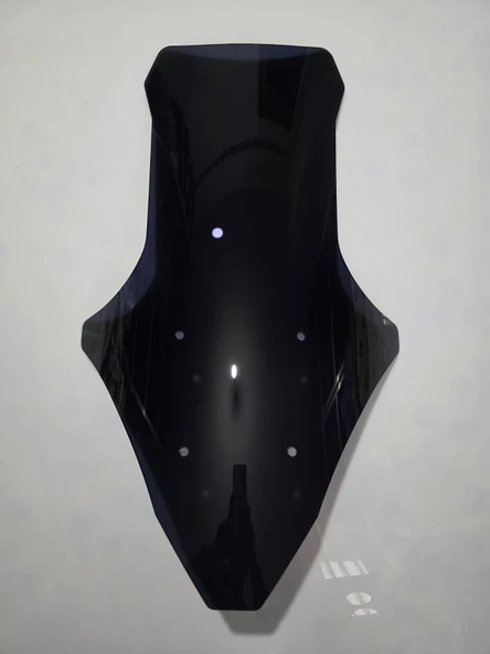 MOTOCAM Yuki Xway 125 Siperlik Ön Cam 2023-2025 Model 78cm Siyah Renkli 4mm UZUN CAM - Resim 2