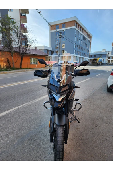 MOTOCAM Voge DSX 650 Siperlik Ön Cam 2022 Model 55cm Şeffaf Renkli 4mm KISA SPOR CAM - 1