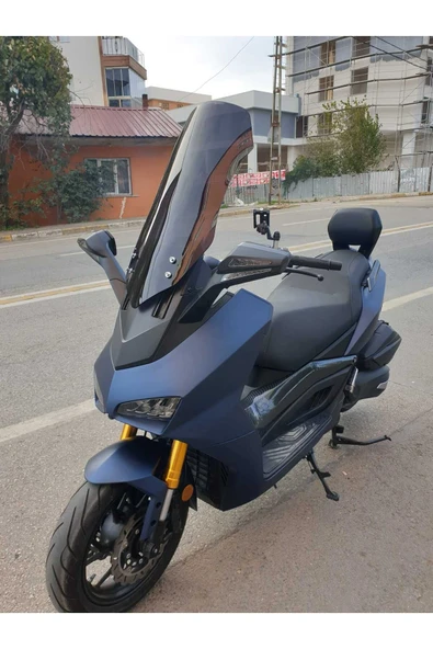 MOTOCAM Yuki Huracan 250 Siperlik Ön Cam 2022-2025 Model 70cm Siyah Renkli 4mm - Resim 2