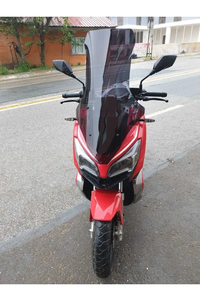 MOTOCAM RKS Reale 125 Siperlik Ön Cam 2023-2025 Model 78cm Siyah Renkli 4mm UZUN CAM - Resim 3