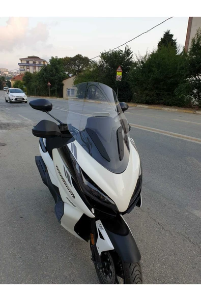 MOTOCAM Zontes 350 E Siperlik Ön Cam 2022-2023 Model 70cm Şeffaf Renkli 4mm - Resim 2