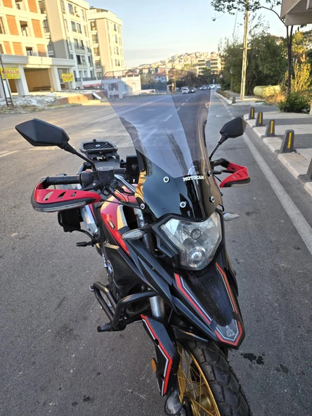 MOTOCAM Mondial Rx3 İ Evo Siperlik Ön Cam 2015-2022 Model 52cm Füme Renkli 4mm UZUN CAM - Resim 2