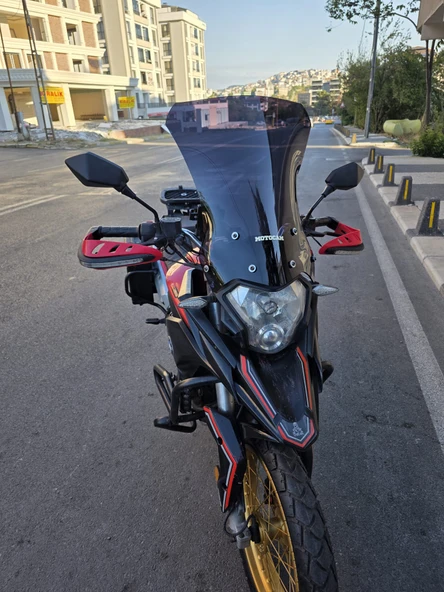 MOTOCAM Mondial Rx3 İ Evo Siperlik Ön Cam 2015-2022 Model 52cm Siyah Renkli 4mm UZUN CAM - Resim 2