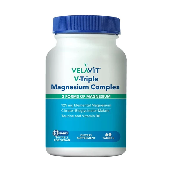 Velavit V-Triple Magnesium Complex 60 Tablet ürün görseli