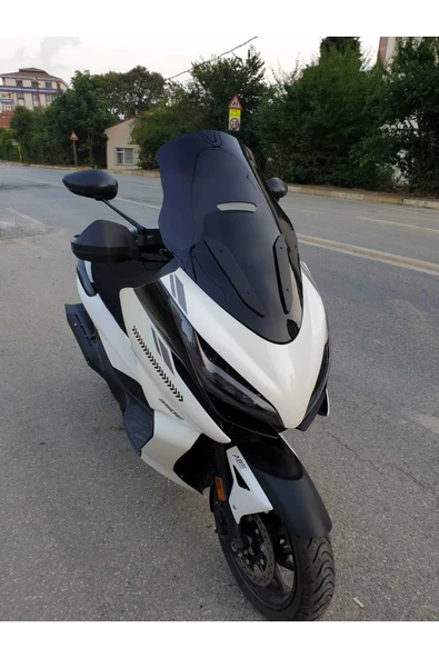MOTOCAM Zontes 350 E Siperlik Ön Cam 2022-2023 Model 70cm Siyah Renkli 4mm - 2