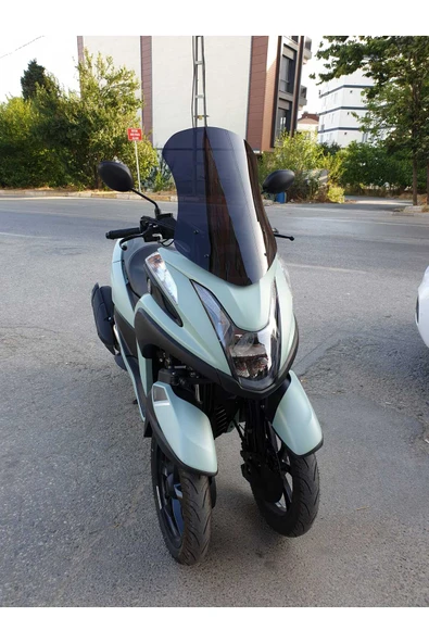 MOTOCAM Yamaha Tricity 125-155 Siperlik Ön Cam 2014-2025 Model 60cm Siyah Renkli 4mm - Resim 2