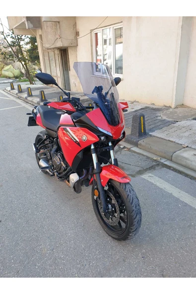 MOTOCAM Yamaha Tracer 700 Siperlik Ön Cam 2021-2025 Model 59cm Füme Renkli 4mm - 3
