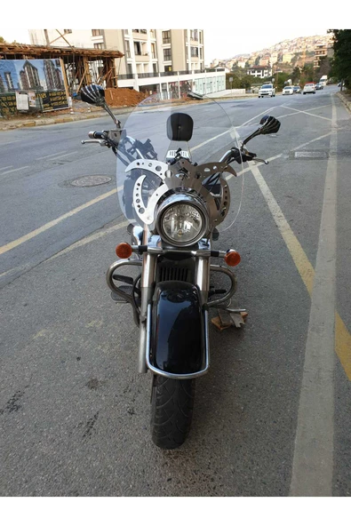 MOTOCAM Suzuki V-VL-C Siperlik Ön Cam 2001-2013 Model 61cm Şeffaf Renkli 4mm APARATSIZDIR ürün görseli