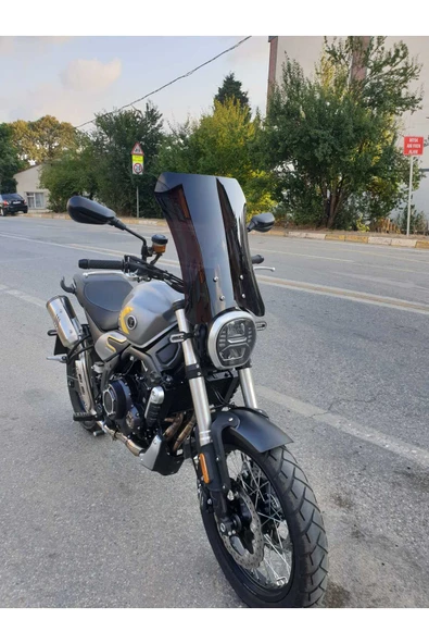 MOTOCAM Voge ACX 525 Siperlik Ön Cam 2023-2025 Model 58cm Siyah Renkli 4mm - Resim 3